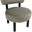 Meridian Furniture Ambre Green Vegan Shearling Fabric Upholstered Accent Chair