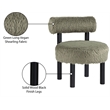 Meridian Furniture Ambre Green Vegan Shearling Fabric Upholstered Accent Chair