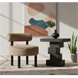 Meridian Furniture Ambre Tan Vegan Shearling Fabric Upholstered Accent Chair