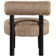 Meridian Furniture Ambre Tan Vegan Shearling Fabric Upholstered Accent Chair