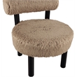 Meridian Furniture Ambre Tan Vegan Shearling Fabric Upholstered Accent Chair