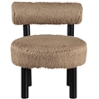 Meridian Furniture Ambre Tan Vegan Shearling Fabric Upholstered Accent Chair