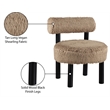Meridian Furniture Ambre Tan Vegan Shearling Fabric Upholstered Accent Chair