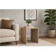 Meridian Furniture Pienza Beige Travertine End Table