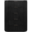 Meridian Furniture Astrid Black Solid Wood And Oak Veneer Chest