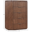 Meridian Furniture Astrid Brown Solid Wood And Oak Veneer Chest