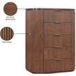 Meridian Furniture Astrid Brown Solid Wood And Oak Veneer Chest