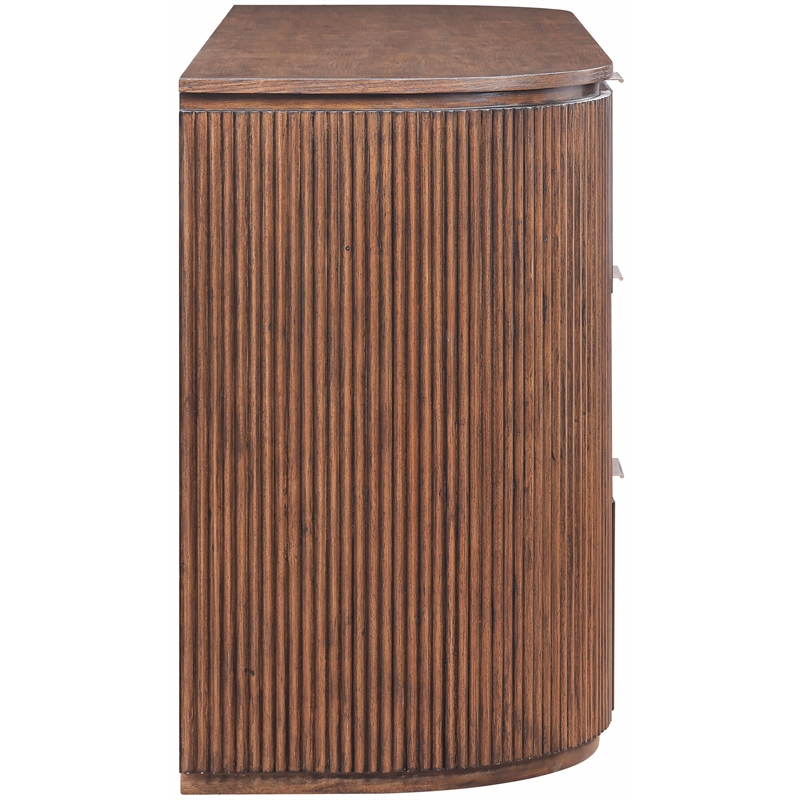 Meridian Furniture Astrid Brown Solid Wood And Oak Veneer Dresser