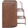 Meridian Furniture Astrid Brown Solid Wood And Oak Veneer Dresser