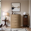 Meridian Furniture Astrid Natural Solid Wood And Oak Veneer Chest