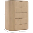 Meridian Furniture Astrid Natural Solid Wood And Oak Veneer Chest