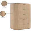 Meridian Furniture Astrid Natural Solid Wood And Oak Veneer Chest