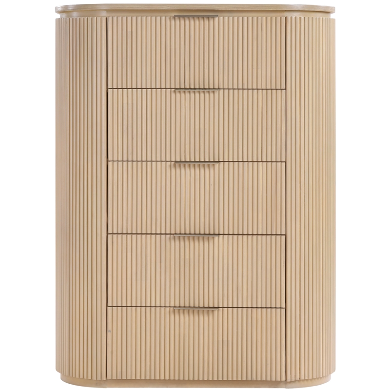 Meridian Furniture Astrid Natural Solid Wood And Oak Veneer Chest