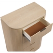 Meridian Furniture Astrid Natural Solid Wood And Oak Veneer Chest