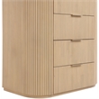 Meridian Furniture Astrid Natural Solid Wood And Oak Veneer Chest