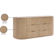 Meridian Furniture Astrid Natural Solid Wood And Oak Veneer Dresser