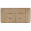 Meridian Furniture Astrid Natural Solid Wood And Oak Veneer Dresser
