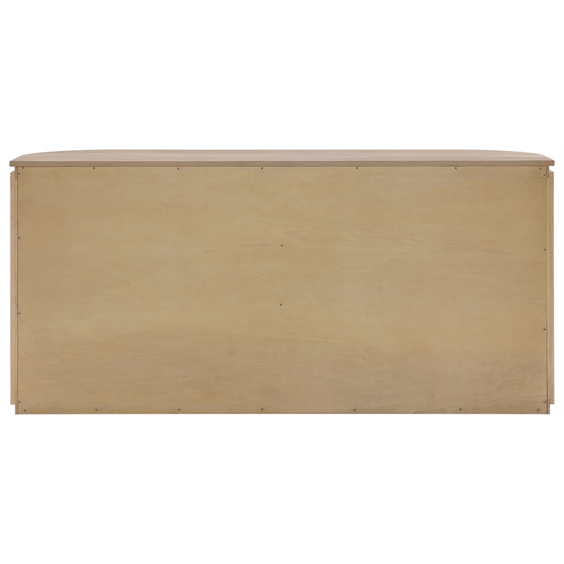 Meridian Furniture Astrid Natural Solid Wood And Oak Veneer Dresser