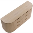 Meridian Furniture Astrid Natural Solid Wood And Oak Veneer Dresser