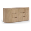 Meridian Furniture Astrid Natural Solid Wood And Oak Veneer Dresser