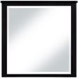 Meridian Furniture Astrid Black Solid Wood And Oak Veneer Mirror