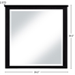 Meridian Furniture Astrid Black Solid Wood And Oak Veneer Mirror