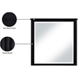 Meridian Furniture Astrid Black Solid Wood And Oak Veneer Mirror