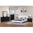 Meridian Furniture Astrid Black Solid Wood And Oak Veneer Mirror