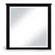 Meridian Furniture Astrid Black Solid Wood And Oak Veneer Mirror