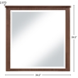 Meridian Furniture Astrid Brown Solid Wood And Oak Veneer Mirror