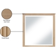 Meridian Furniture Astrid Natural Solid Wood And Oak Veneer Mirror