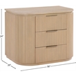 Meridian Furniture Astrid Natural Solid Wood And Oak Veneer Nightstand