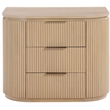 Meridian Furniture Astrid Natural Solid Wood And Oak Veneer Nightstand