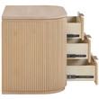 Meridian Furniture Astrid Natural Solid Wood And Oak Veneer Nightstand