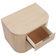 Meridian Furniture Astrid Natural Solid Wood And Oak Veneer Nightstand