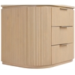 Meridian Furniture Astrid Natural Solid Wood And Oak Veneer Nightstand