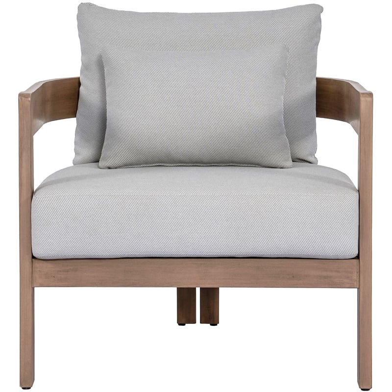 Meridian Furniture Newport Grey Water Resist Fabric Patio Chair w/ Cover
