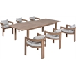 Meridian Furniture Newport Grey Water Resistant Fabric Patio Dining Chair