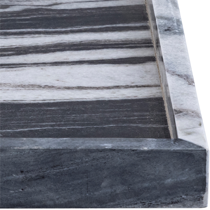 Meridian Furniture Barletta Panda Square Marble Tray