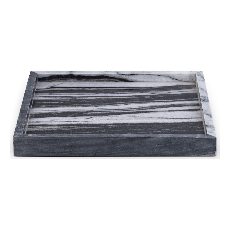 Meridian Furniture Barletta Panda Square Marble Tray