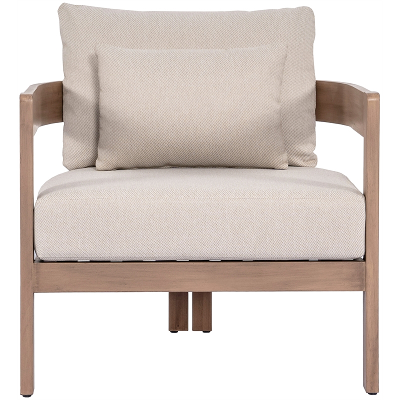 Meridian Furniture Newport Beige Water Resist Fabric Patio Chair w/ Cover