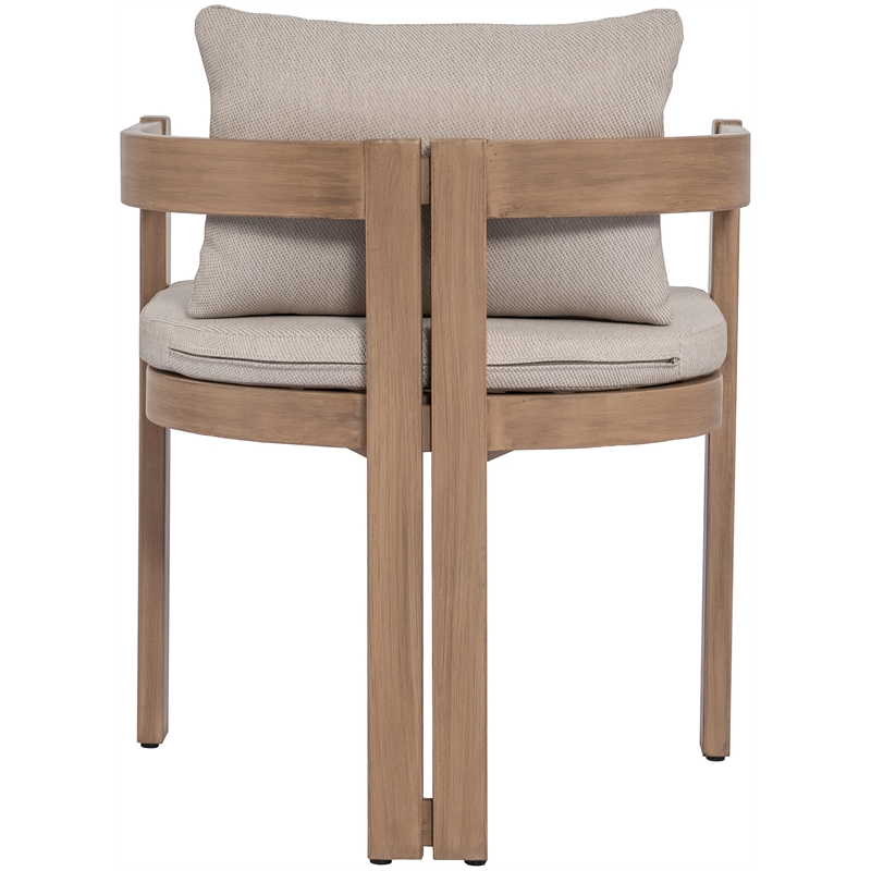 Meridian Furniture Newport Beige Water Resistant Fabric Patio Dining Chair