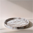 Meridian Furniture Barletta Beige Round Marble Tray