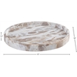 Meridian Furniture Barletta Beige Round Marble Tray
