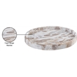Meridian Furniture Barletta Beige Round Marble Tray