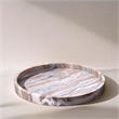Meridian Furniture Barletta Brown Round Marble Tray