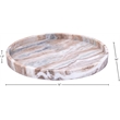 Meridian Furniture Barletta Brown Round Marble Tray