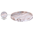 Meridian Furniture Barletta Brown Round Marble Tray