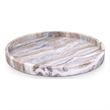 Meridian Furniture Barletta Brown Round Marble Tray