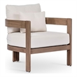 Meridian Furniture Newport Cream Water Resist Fabric Patio Chair w/ Cover